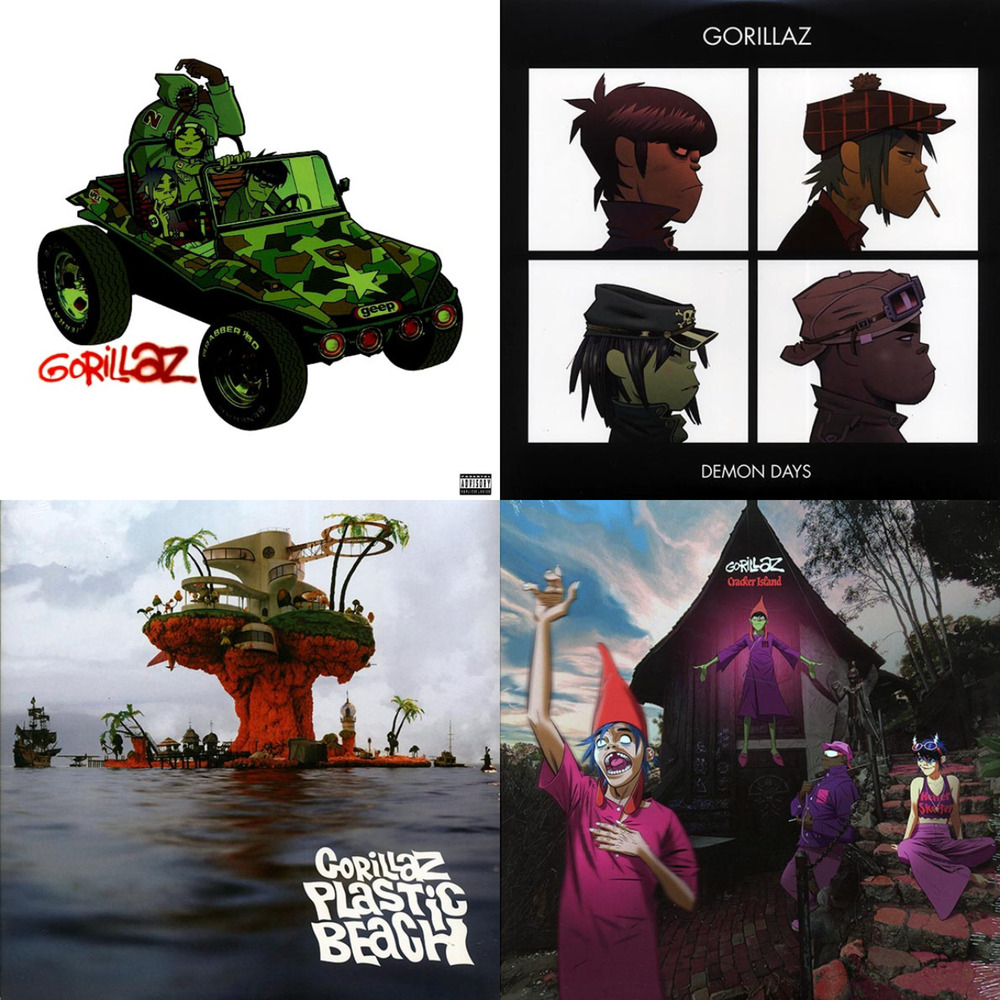 Gorillaz Vinyl Lot of 4 Albums Demon Days Plastic Beach Cracker Island 2LP New